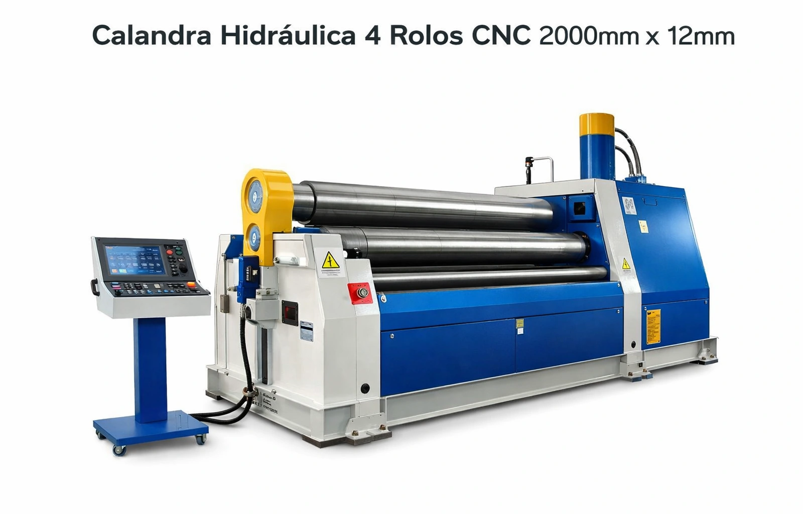 Calandra hidráulica 4 rolos CNC